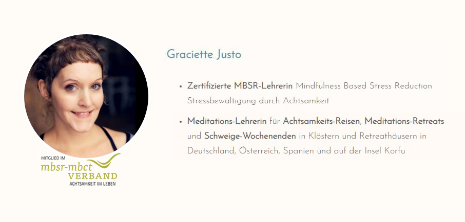 Graciette Justo MBSR Tag der Stille München 2020